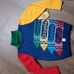 1981 Crayola Color Ups Turtle Neck Knitted Sweater